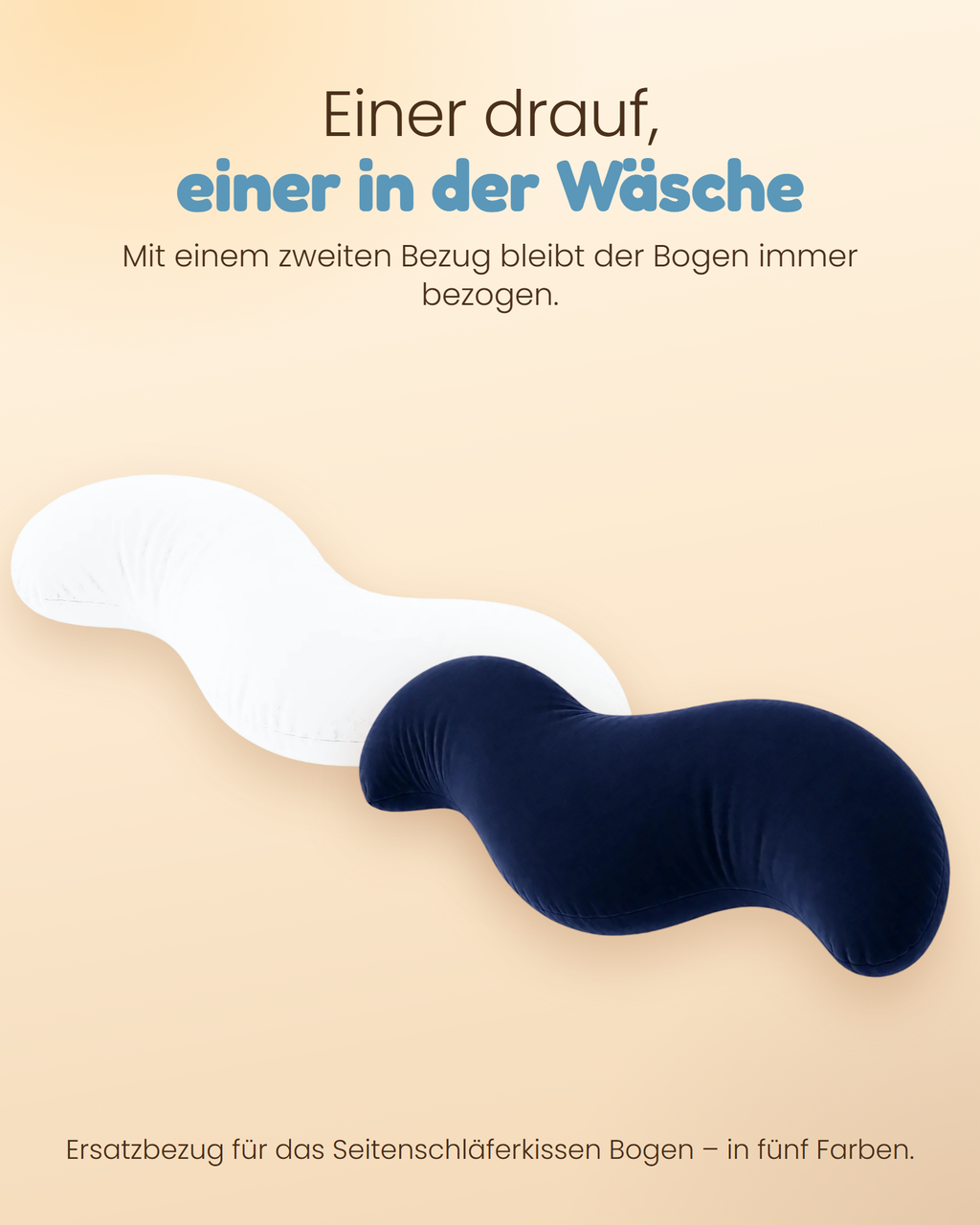 Zweiter Bezug für den Bogen – einer drauf, einer in der Wäsche